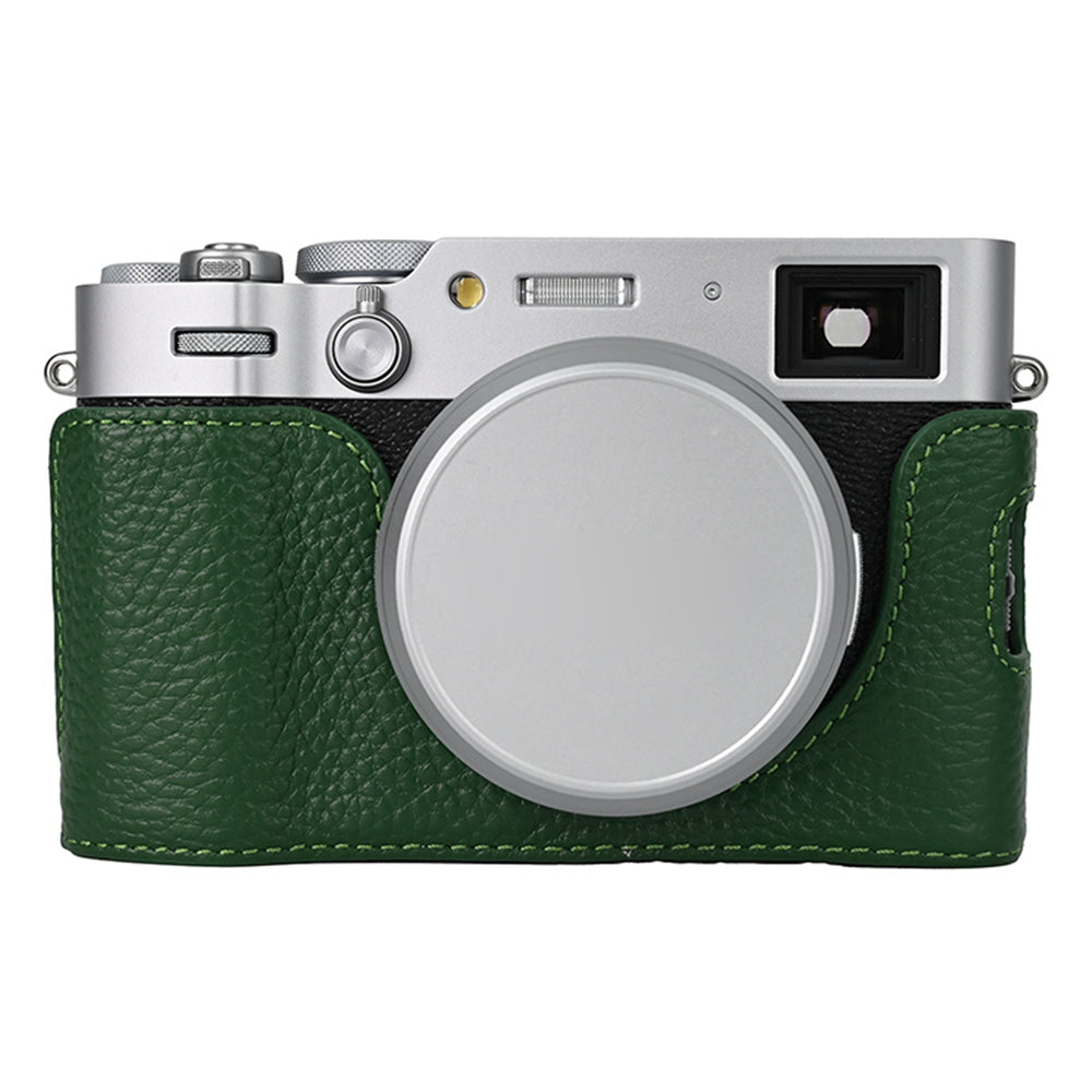 For Fujifilm X100VI Camera Half Body Cover Genuine Cow Leather Bottom Case For Fujifilm X100VI Camera Half Body Cover Genuine Cow Leather Bottom Case
